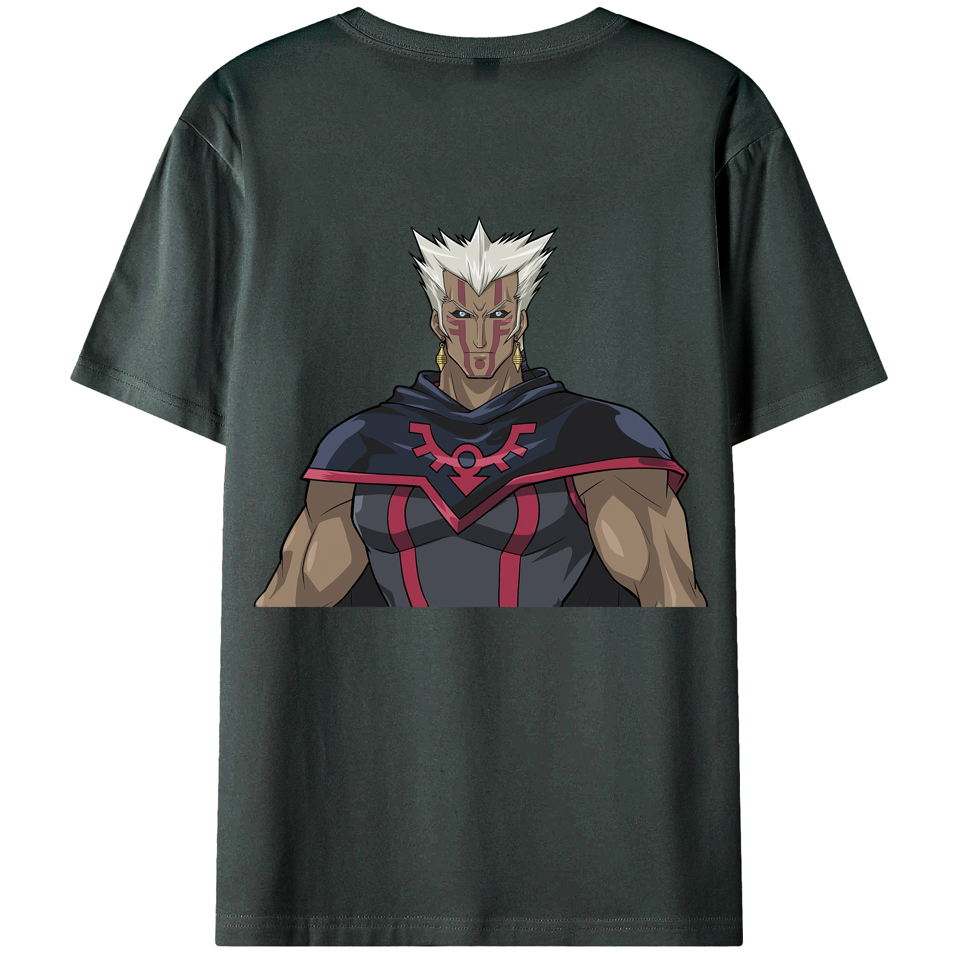 （画像用） 遊☆戯☆王 Yu-Gi-Oh! 綿100％ メンズ半袖Tシャツ（バックプリント） 通気性